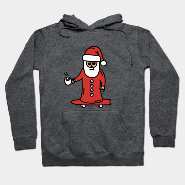 Sliding Into Christmas Like Longboarding Santa Hoodie by imotvoksim